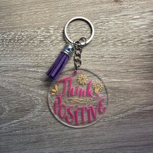 Think Positive Keychain